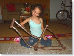 Yo lijando la bici