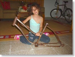 Yo lijando la bici